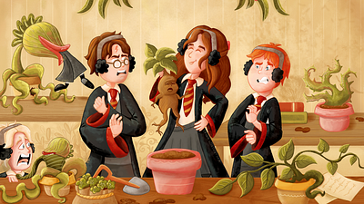 Harry Potter - fanart 2d art book illustration cartoon character creative drawing fanart harry potter illustration photoshop