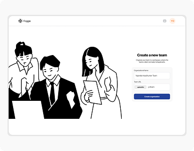 Create a new team buttons component design login page navigation productdesign saas team create ui