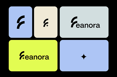 Feanora app branding design logo logomark