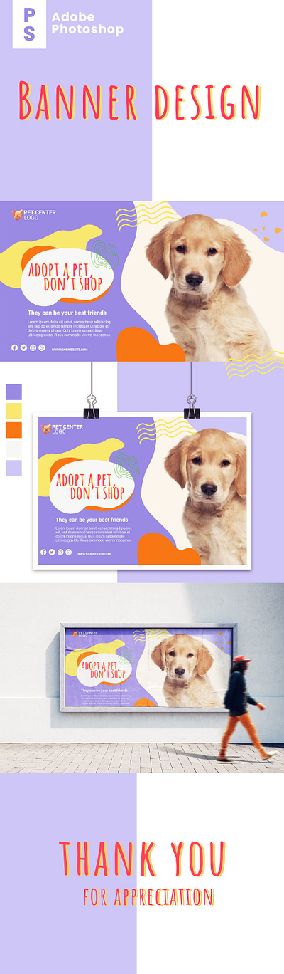 Banner Design banner design branding design dhara bodara dog graphic graphic design illustration illustrator logo photoshop portfolio post printing social media ui vector