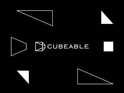 Cubeable (2022) cube geometric linear logo space square