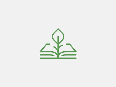 Minimalist Line Logo of Book and Plant - Knowledge and Growth book brand identity branding eco education graphic design growth knowledge leaf learn line logo design minimalist modern organic plant publishing school sustainable visual identity