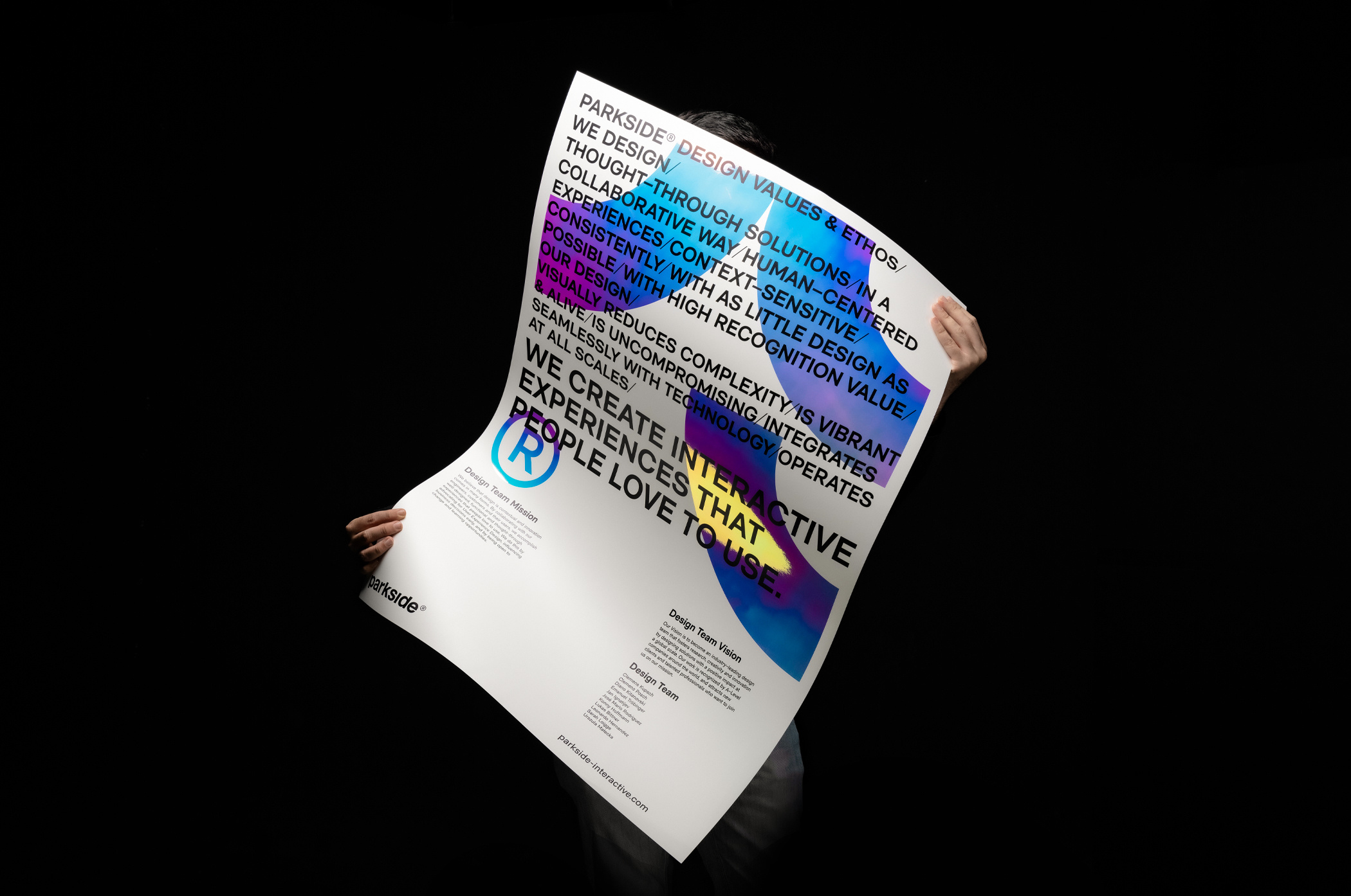 Parkside® Design Ethos & Value Poster brand branding ethos poster print team values