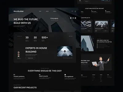 Realstate company landing page Ui design