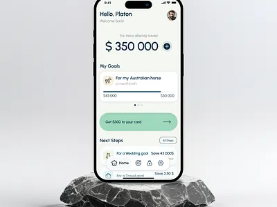 Finance Goals app coin finance goals mobile money ux