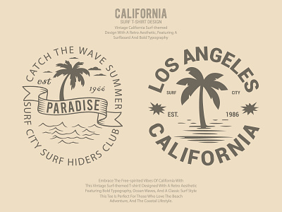 California Surf Paradise T-Shirt – Ride the Wave in Style golden state style graphic design summertshirt tshirt