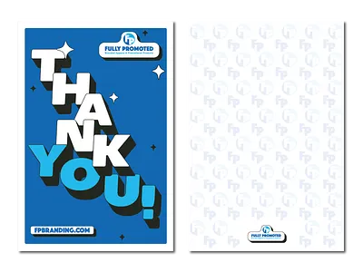 Fully Promoted Thank you Cardstock branding design graphic design illustrator