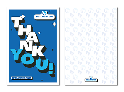 Fully Promoted Thank you Cardstock branding design graphic design illustrator