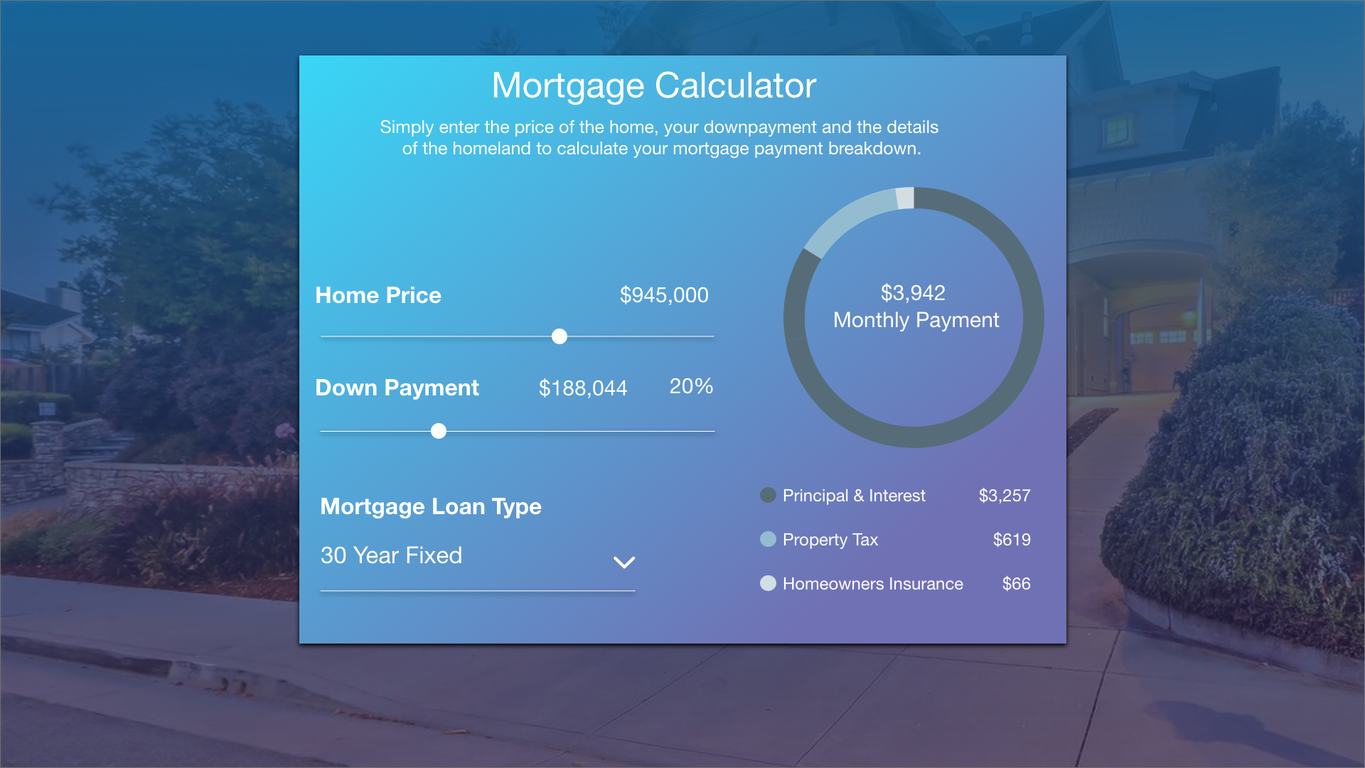 Home Mortgage Calculator 100daydesign calculator design product ui