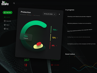 "It safe". Platform for cybersecurity professionals branding graphic design logo ui