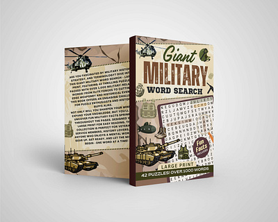 Gient Military word search book design amazon kdp book book cover book design interiror kdp kdp cover word search book