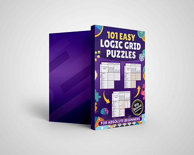 Logic puzzle book cover design amazon kdp amazon kdp book book cover book desgi book design design graphic design illustration interiror kdp cover