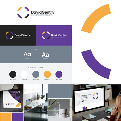 David Gentry Commercial Management brand brand development branding commercial management target branding target logo uk business yellow and purple branding