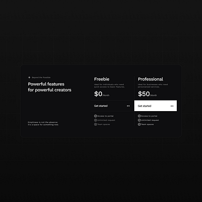 Pricing concept desig design pricing product design ui ux uxui web webdesign