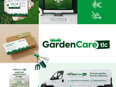 GardenCare TLC - Branding & Website branding gardener brand gardener illustration gardener logo gardener website graphic design green logo website