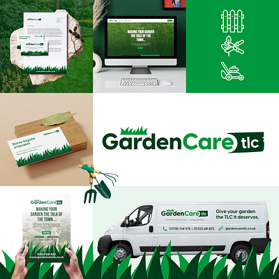 GardenCare TLC - Branding & Website branding gardener brand gardener illustration gardener logo gardener website graphic design green logo website