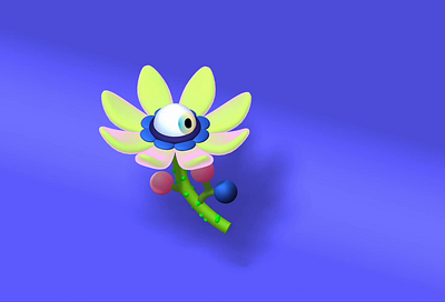 Interactive Flower 3d animation blender effect fantasy flower hover illustration interaction interactive render spline surreal ui web