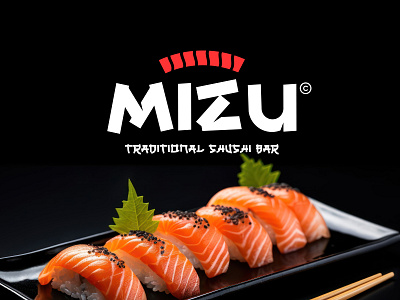 Mizu - Logo branding custom typeface food graphic design logo logomark logotype sushi typography wordmark