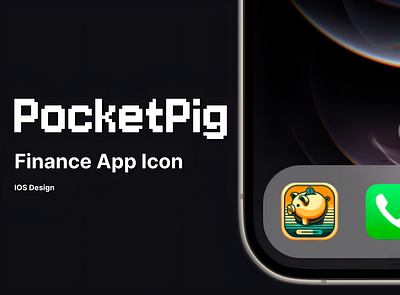 Finance App Icon - PocketPig #005 005 100daysuichallenge 100dayui app dailyui day5 design finance icon uiux userinterface