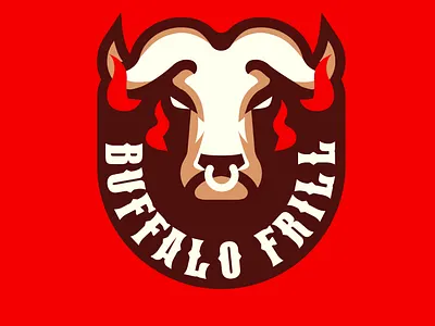 BUFFALO GRILL design diseño de logo diseño plano illustration logo logo logodesign design logodesign design brand marca tipografía