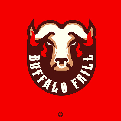 BUFFALO GRILL design diseño de logo diseño plano illustration logo logo logodesign design logodesign design brand marca tipografía