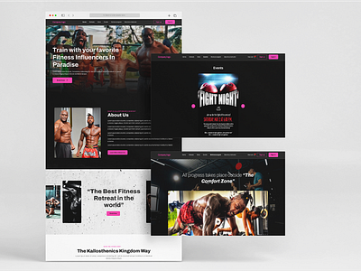 Fitness & Retreats Landing Page coaching fitness graphic design landing page trainer with influencer ui