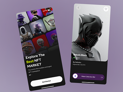 NFT Market Place Ui gameui mobile ui nfts ui web3