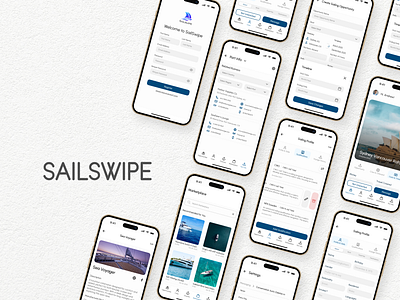 SailSwipe: Skipper App design mobile ui ux