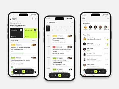 Jippo. - Task Management App app app design clean jira management mobile app planner productivity smart tasks task task management todo tracker trello