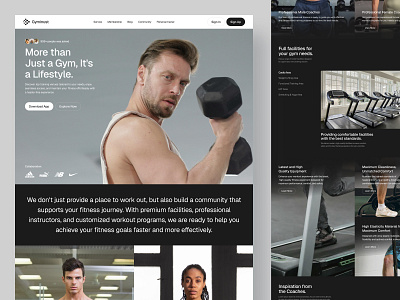 Gyminust - Gym Landing Page activity cardio crossfit exercise fitness fitness training gym health healthy personal trainer sport training treadmiill web design weight loss wellness workout