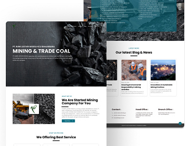 PT Bumi Lestari Wisesa - Coal Mining & Trading Solutions Website branding design graphic design ui ux