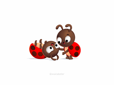 We all stumble sometimes… and that’s okay! baby bug cartoon catarina character children coccinella cute illustration kids ladybug mariquita mascot mexico