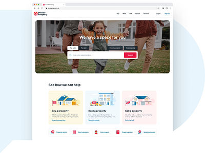 Private Property - Website branding components design design system illustration interface marketplace portal property ui ux web design