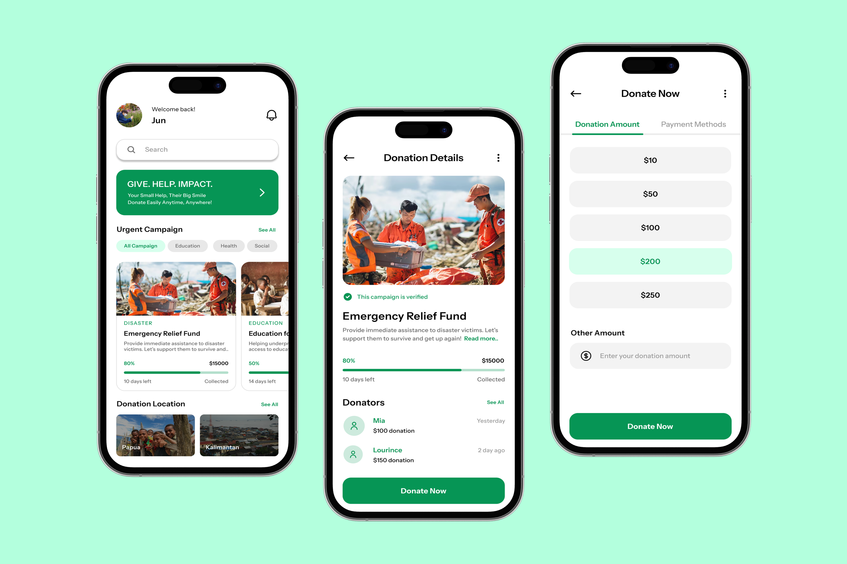Charitee Donation App UI Design graphic design ui