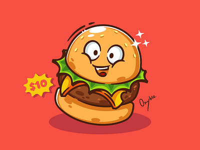 Burger Time! 🍔 - Meat Meal & More art burger creative drink fast food food hamburger ill illustration vector