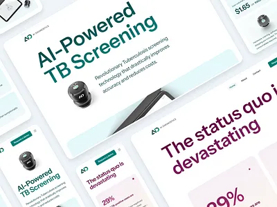 AI Diagnostics - Website ai branding components design design system diagnostics digital stethoscope health interface medtech tb tuberculosis ui ux