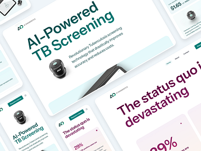 AI Diagnostics - Website ai branding components design design system diagnostics digital stethoscope health interface medtech tb tuberculosis ui ux