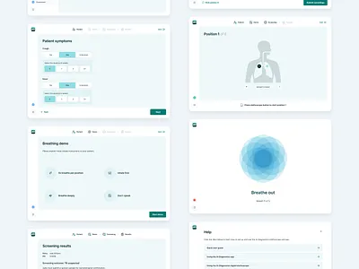 AI Diagnostics - App ai app components design design system diagnostics digital stethoscope health interface medtech motion graphics tb tuberculosis ui ux