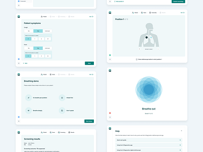 AI Diagnostics - App ai app components design design system diagnostics digital stethoscope health interface medtech motion graphics tb tuberculosis ui ux