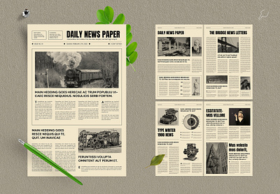 News Paper Template spooky newspaper