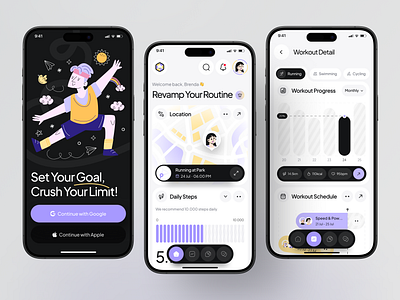 Workout Tracker App 🏋🏻 activity activity app activity tracker app app daily task app fitness app gym health app jogging management app mobile app personal trainer running app sport task task management app tracking app trainer app uiux workout app