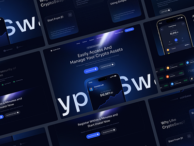 Crypto Wallet Landing Page banking crypto crypto landing crypto wallet cryptocurrency defi exchange finance homieslab landing landing page landingpage token ui ux wallet web design inspiration web3 webdesign website