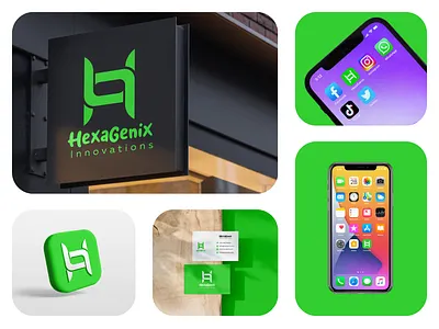 Henix Innovations – Brand Identity & App Icon DesignexaG corporate branding