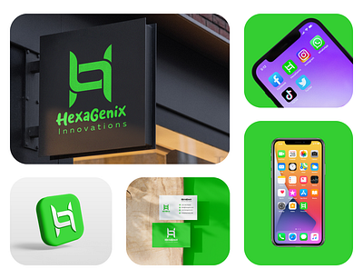 Henix Innovations – Brand Identity & App Icon DesignexaG corporate branding