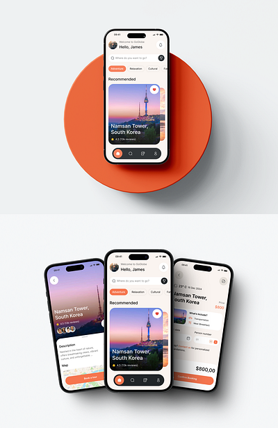 Travel App UI Concept app design design travel app travel app ui ui ui design uiux ux ux design