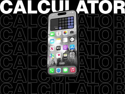 Calculator widget - Daily Design 5 animation app calculator clean design flat interactive ui ux widget