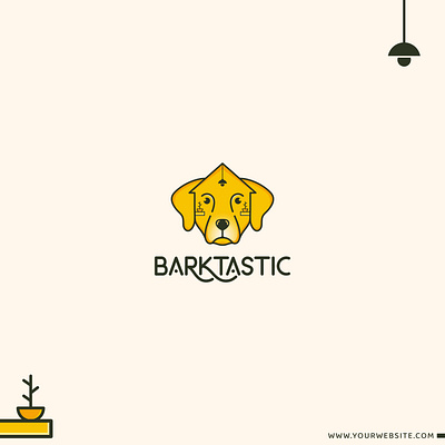 Barktastic: Dog Face Mascot with House Icon brand identity branding creative design design logo flat graphic graphic design icon illustration logo logo design logos logotype mascot minimal minimal logo modern modern logo timeless