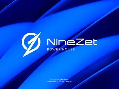 NineZet logo design abstract blue brand identity brand logo brand mark branding circle design logo logo icon logo identity logo mark minimal modern modern logo nine simple tech logo technology zet