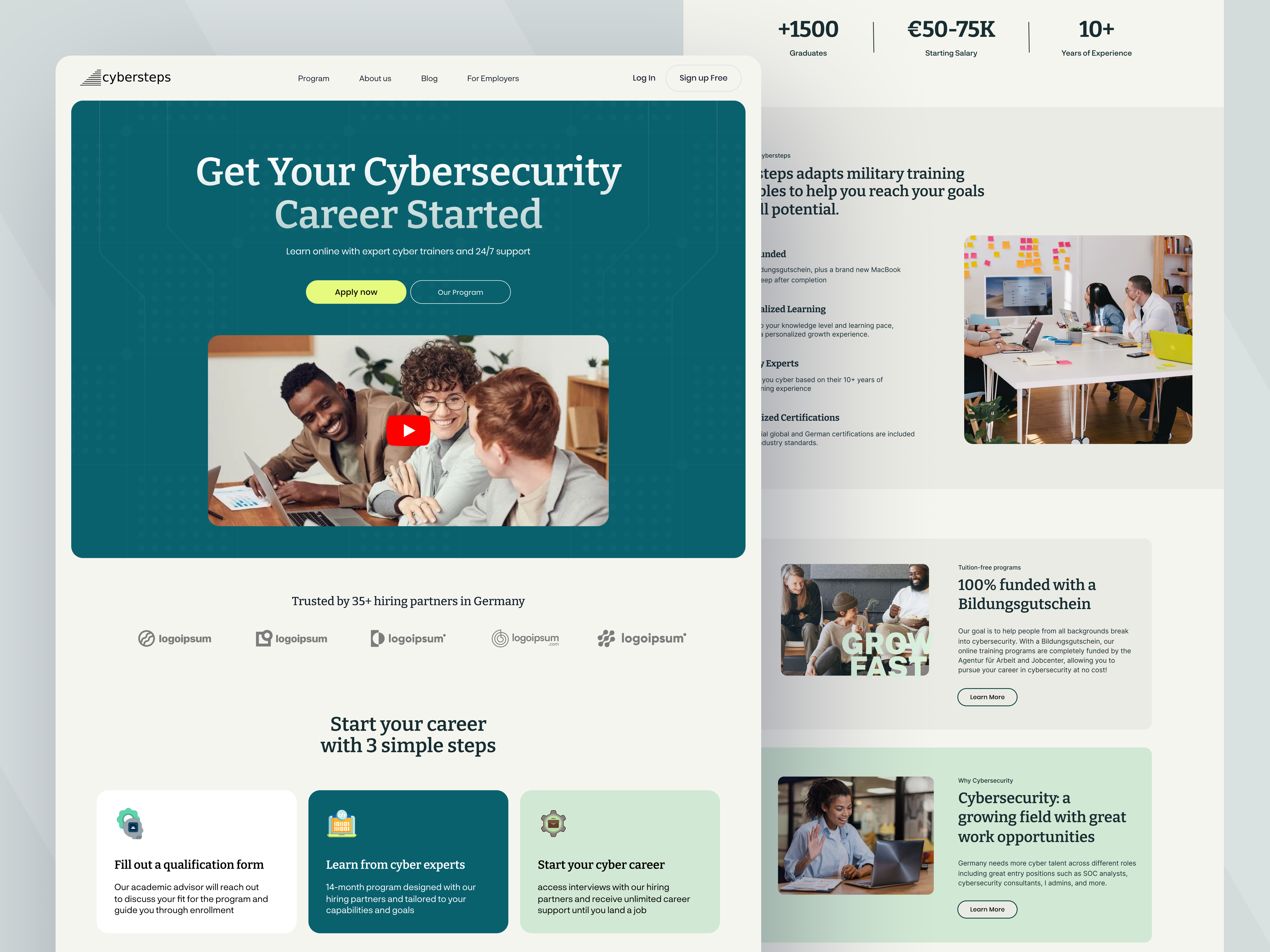 Cybersteps Website Design analytics website best website course sales courses courses website crm crm website homepage homepage design landing page marketing marketing website sales top dribbble shot turjadesign ui webdesign website website design website design inspiration