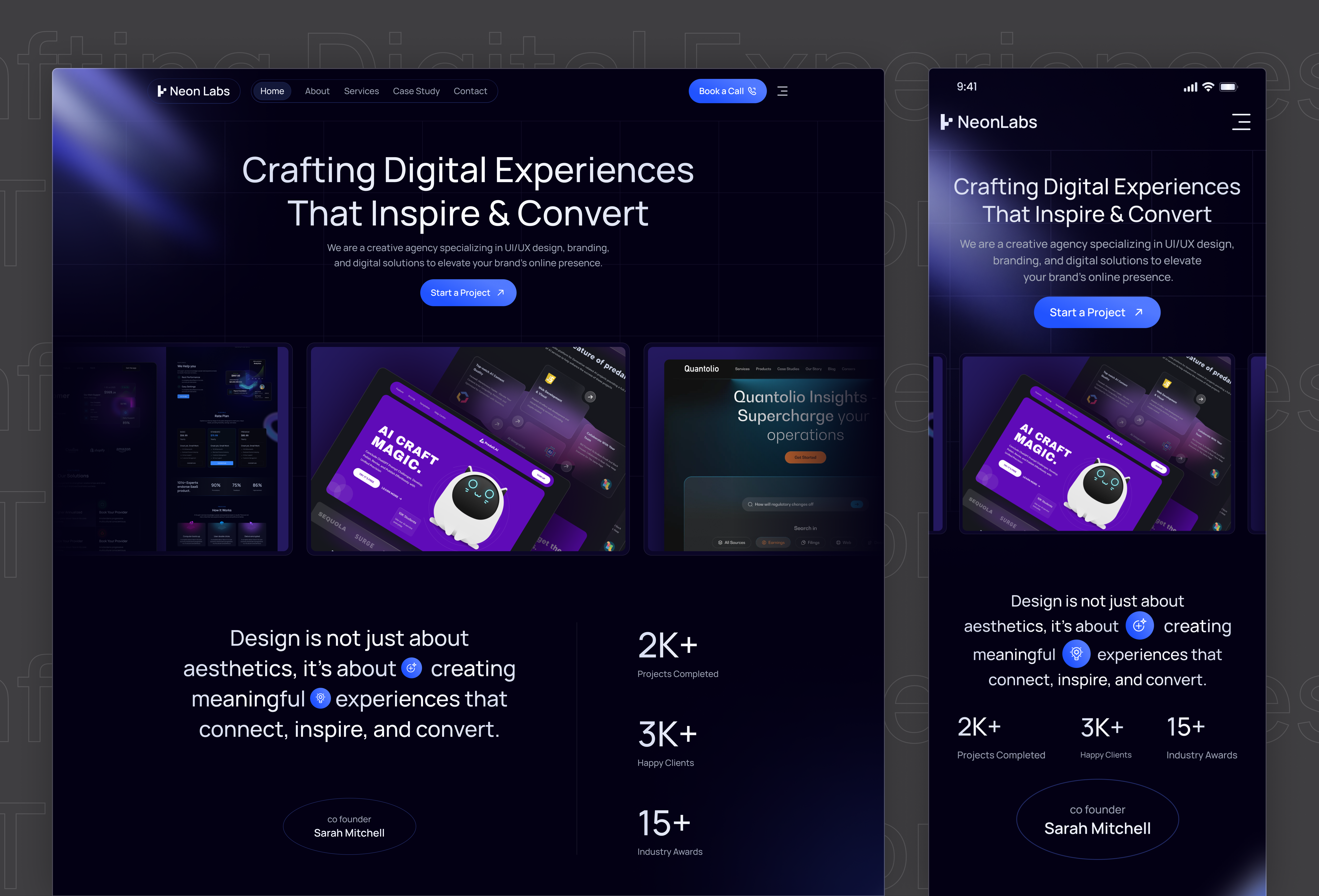 Example of Agency Website Design